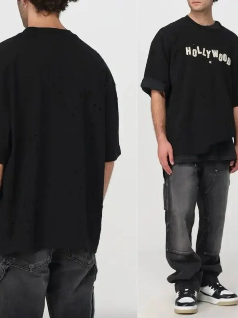 AMIRI Black 'Hollywood' Shotgun T-shirt NWT